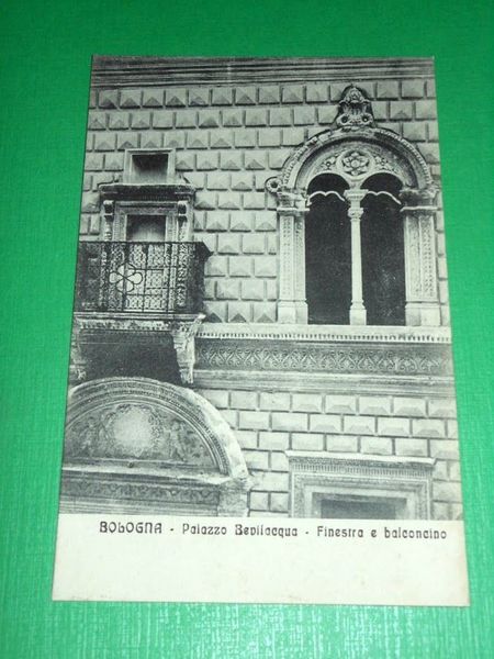 Cartolina Bologna - Palazzo Bevilacqua - Finestra e balconcino 1910 …