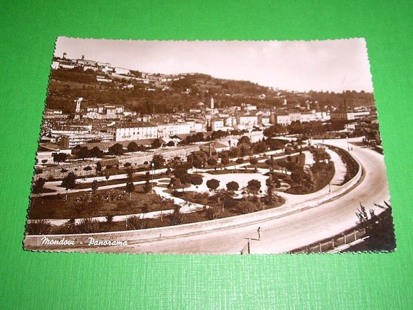 Cartolina Mondovì ( Cuneo ) - Panorama 1950