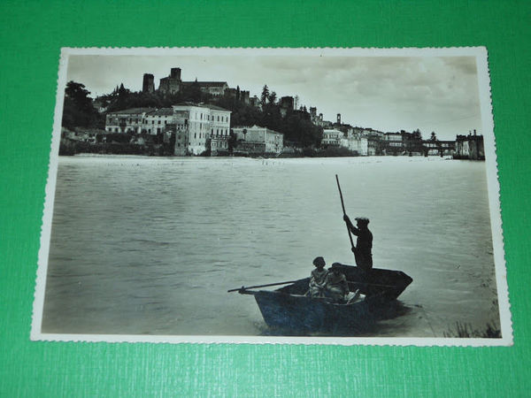 Cartolina Bassano del Grappa - Sul Brenta 1945 ca.