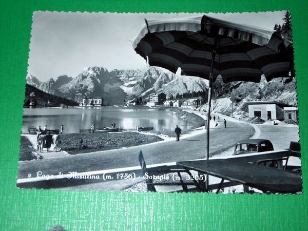 Cartolina Lago di Misurina - Sorapis 1956