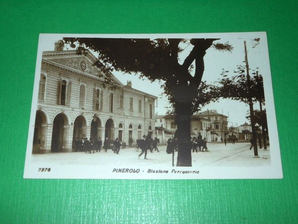 Cartolina Pinerolo - Stazione Ferroviaria 1920 ca