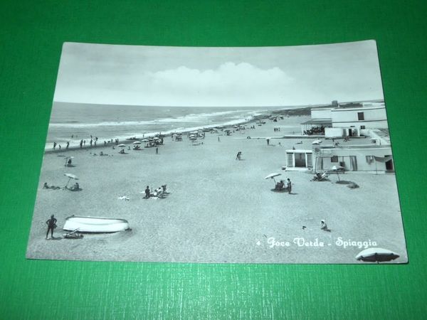 Cartolina Foce Verde - Spiaggia 1960 ca