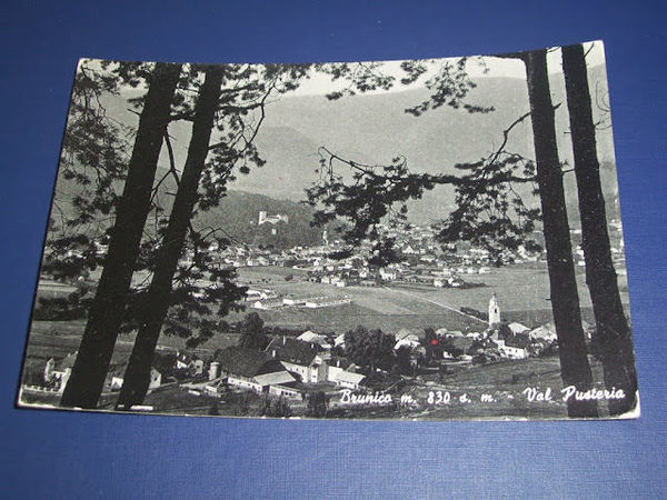 Cartolina Brunico - Val Pusteria - Scorcio panoramico 1955