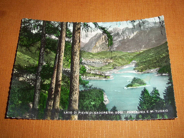 Cartolina Lago di Pieve di Cadore - Panorama e M. …