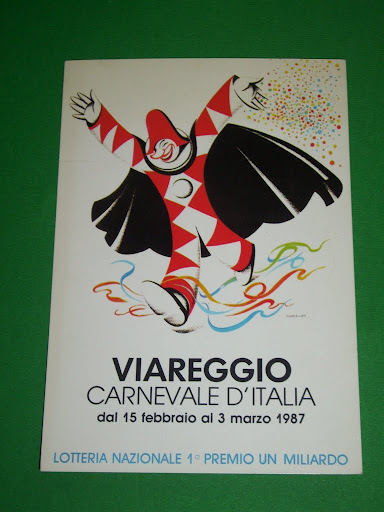 Cartolina Viareggio - Carnevale d' Italia 1987