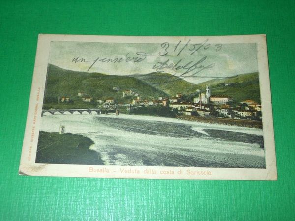 Cartolina Busalla - Veduta della Costa di Sarissola 1903