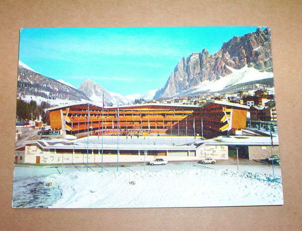 Cartolina Cortina - Stadio Olimpico del Ghiaccio 1972