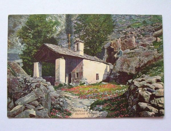 Cartolina Vallone d' Amas - Cappella S. Anna 1915