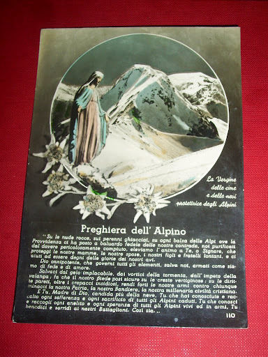 Cartolina Montagana - Preghiera dell' Alpino 1956