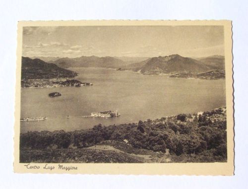 Cartolina Centro del Lago Maggiore -- Panorama 1940 ca