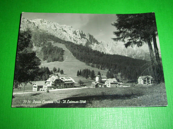 Cartolina Passo Carezza - Il Latemar 1955