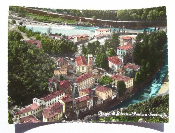 Cartolina Bagni di Lucca - Ponte a Serraglio 1959