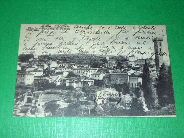 Cartolina Fiesole - Panorama di Ponente 1930