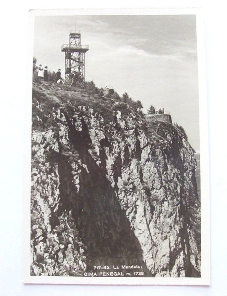 Cartolina La Mendola - Cima Penegal - Panorama 1940 ca