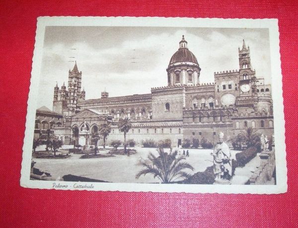 Cartolina Palermo - Cattedrale 1942