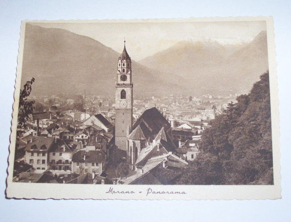 Cartolina Merano - Panorama generale 1940