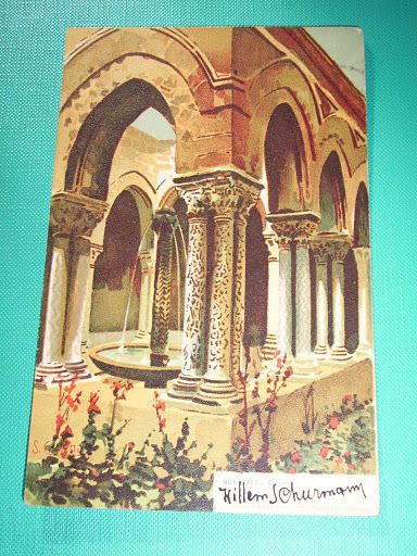 Cartolina Monreale - Chiostro 1916