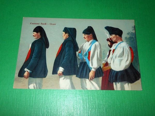 Cartolina Costumi Sardi - Orosei 1925 ca