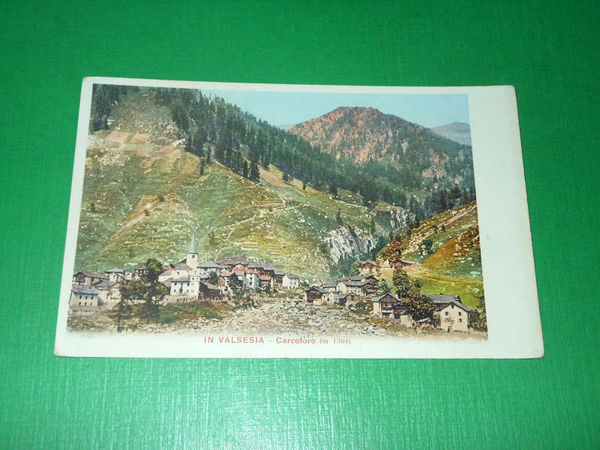 Cartolina In Valsesia - Carcoforo - Scorcio panoramico 1910 ca