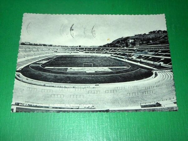 Cartolina Roma - Lo Stadio Olimpico al Foro Italico 1954