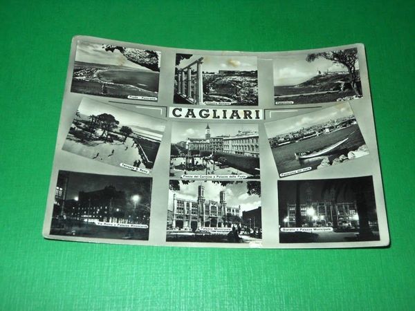 Cartolina Cagliari - Vedute diverse 1957