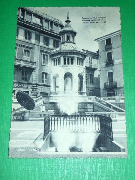 Cartolina Acqui Terme - La Bollente 1950