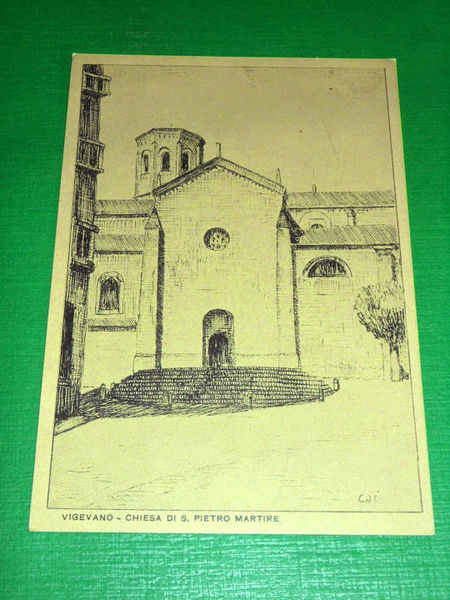 Cartolina Vigevano - Chiesa di S. Pietro Martire 1940 ca