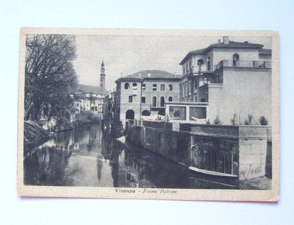 Cartolina Vicenza - Fiume Retrone 1925