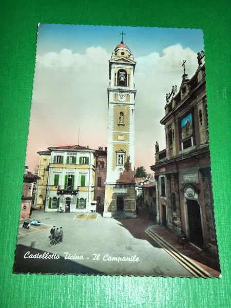 Cartolina Castelletto Ticino - Il Campanile 1961