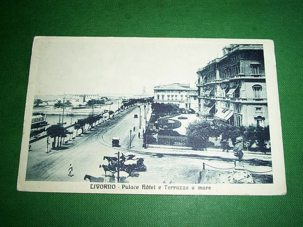 Cartolina Livorno - Palace Hotel e Terrazza a mare 1930 …