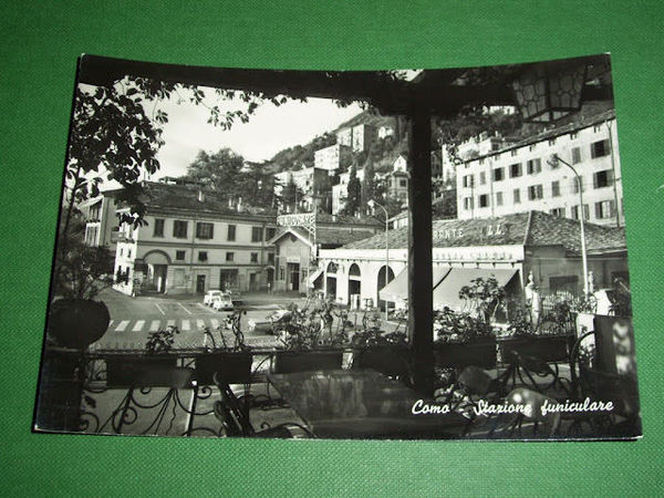 Cartolina Como - Stazione funiculare 1950 ca
