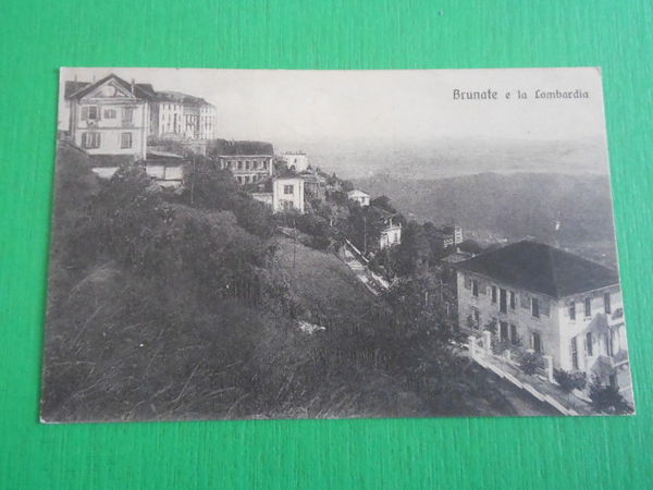 Cartolina Brunate e la Lombardia - Panorama 1915