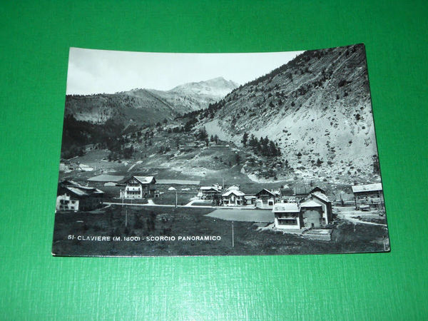Cartolina Claviere - Scorcio panoramico 1951