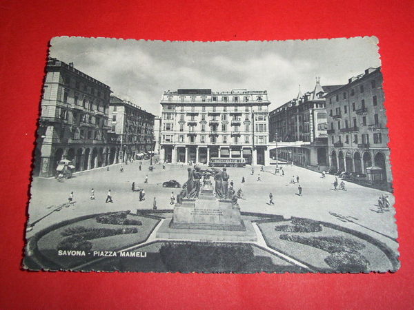 Cartolina Savona - Piazza Mameli 1952