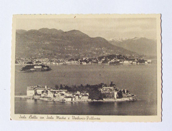 Cartolina Isola Bella con Verbania Pallanza 1940 ca