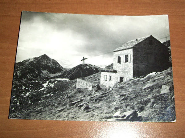 Cartolina Vetta del M. Camino - Capanna Renata 1949