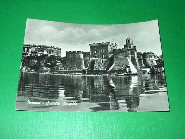 Cartolina Nettuno - Castello Sangallo 1955 ca