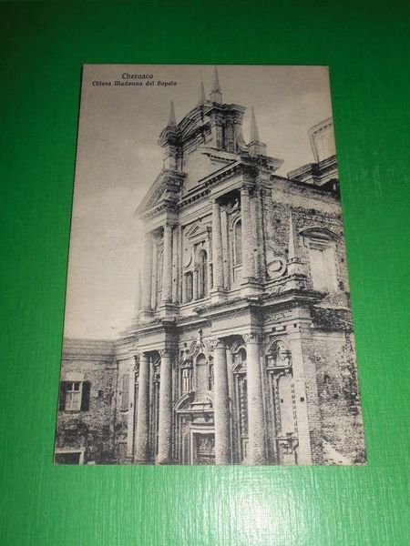 Cartolina Cherasco - Chiesa Madonna del Popolo 1920 ca