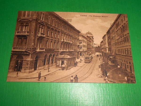 Cartolina Fiume - Via Giuseppe Mazzini 1925 ca