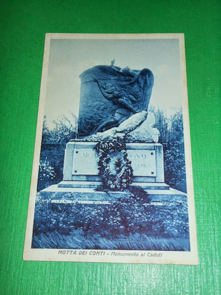 Cartolina Motta de' Conti ( Vercelli ) - Monumento ai …