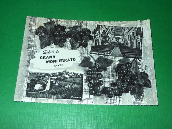 Cartolina Saluti da Grana Monferrato ( Asti ) - Vedute …