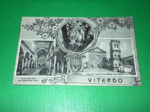 Cartolina Viterbo - Chiesa del Santuario della Madonna della Quercia …