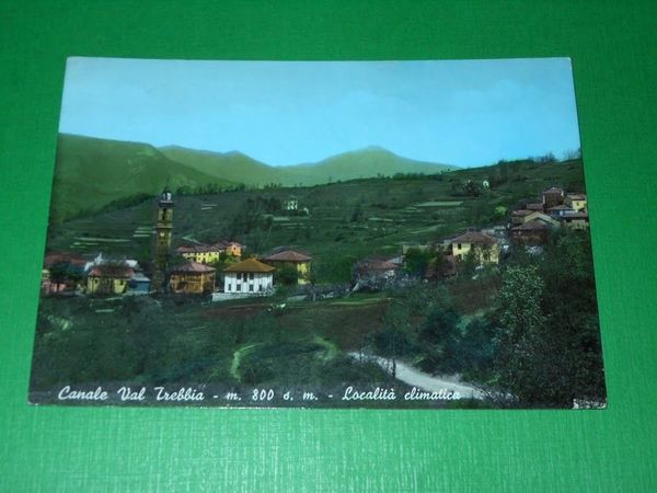 Cartolina Canale Val Trebbia - Panorama 1962