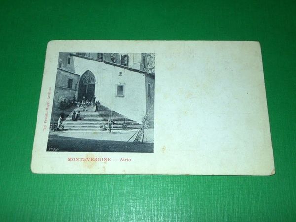 Cartolina Avellino - Santuario di Montevergine - Atrio 1900 ca