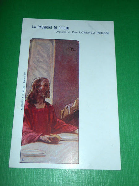 Cartolina La Passione di Cristo (Don L. Perosi) Illustratore Metlicovitz …