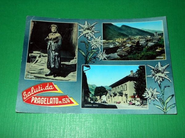 Cartolina Saluti da Pragelato - Vedute diverse 1965