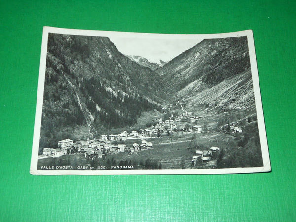 Cartolina Valle'Aosta - Gaby - Panorama 1952