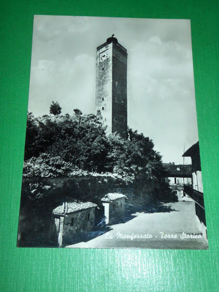 Cartolina Lu Monferrato - Torre Storica 1958 ca