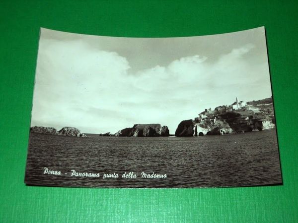Cartolina Ponza - Panorama punta della Madonna 1960 ca