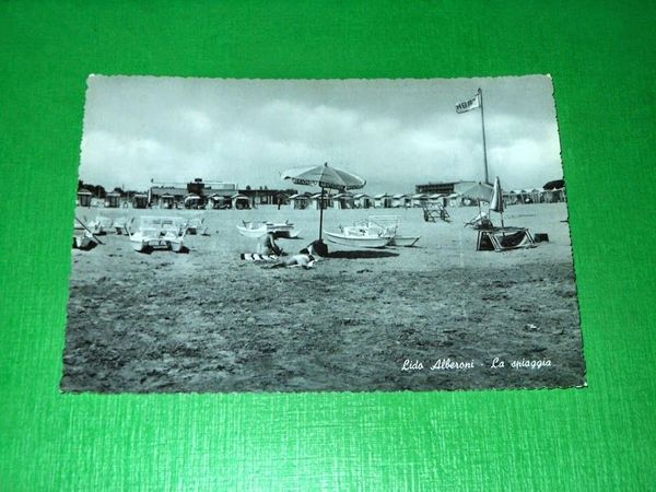 Cartolina Lido Alberoni ( Venezia ) - La spiaggia 1962